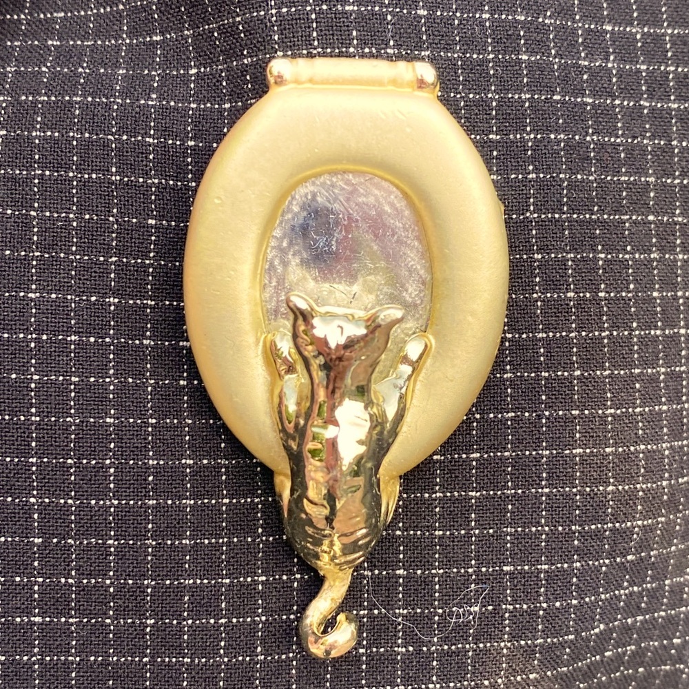 Vintage car pin. Is it a mirror or a toilet? A conversation starter 😃